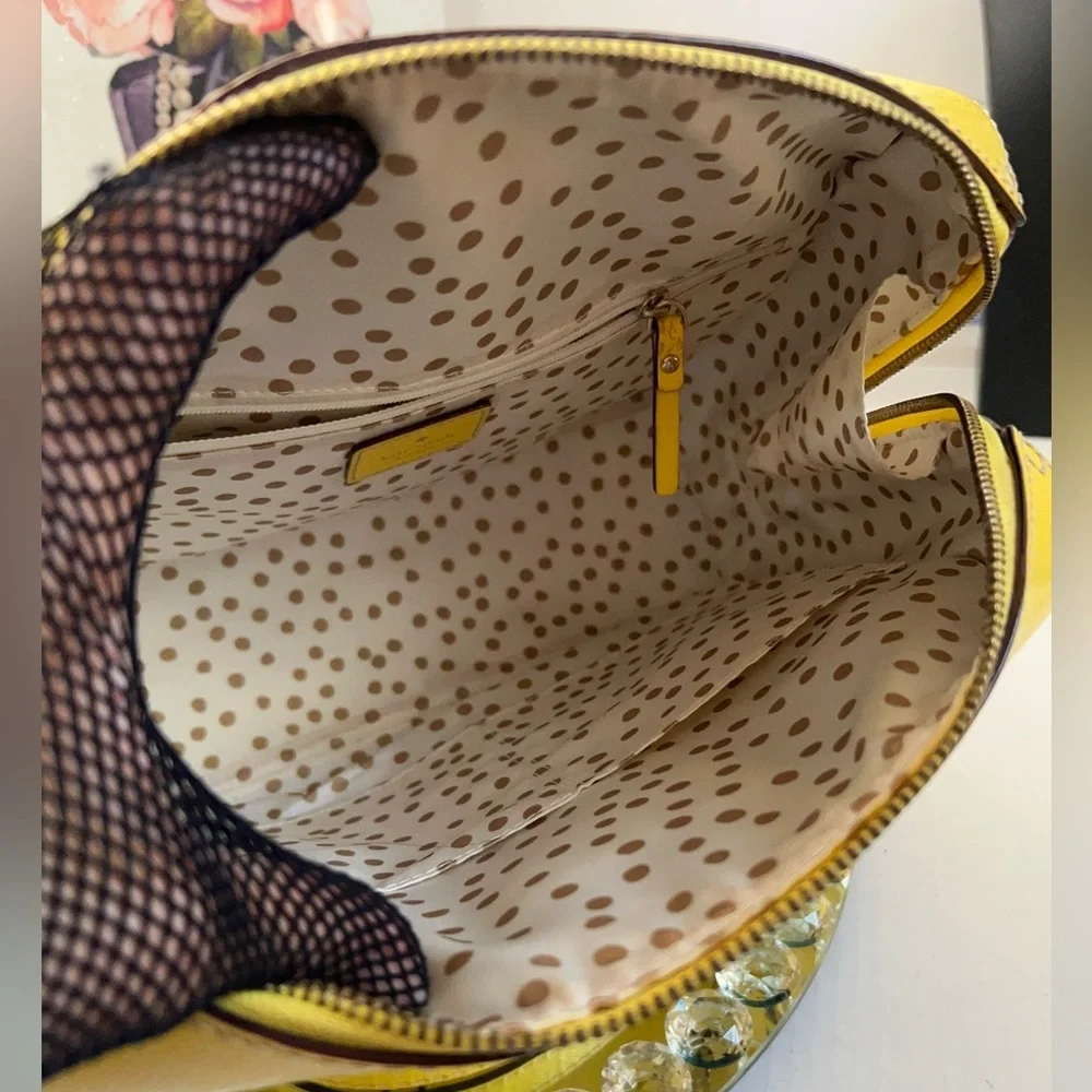 KATE SPADE  Alessa Wellesley yellow leather Satchel Crossbody or Handbag